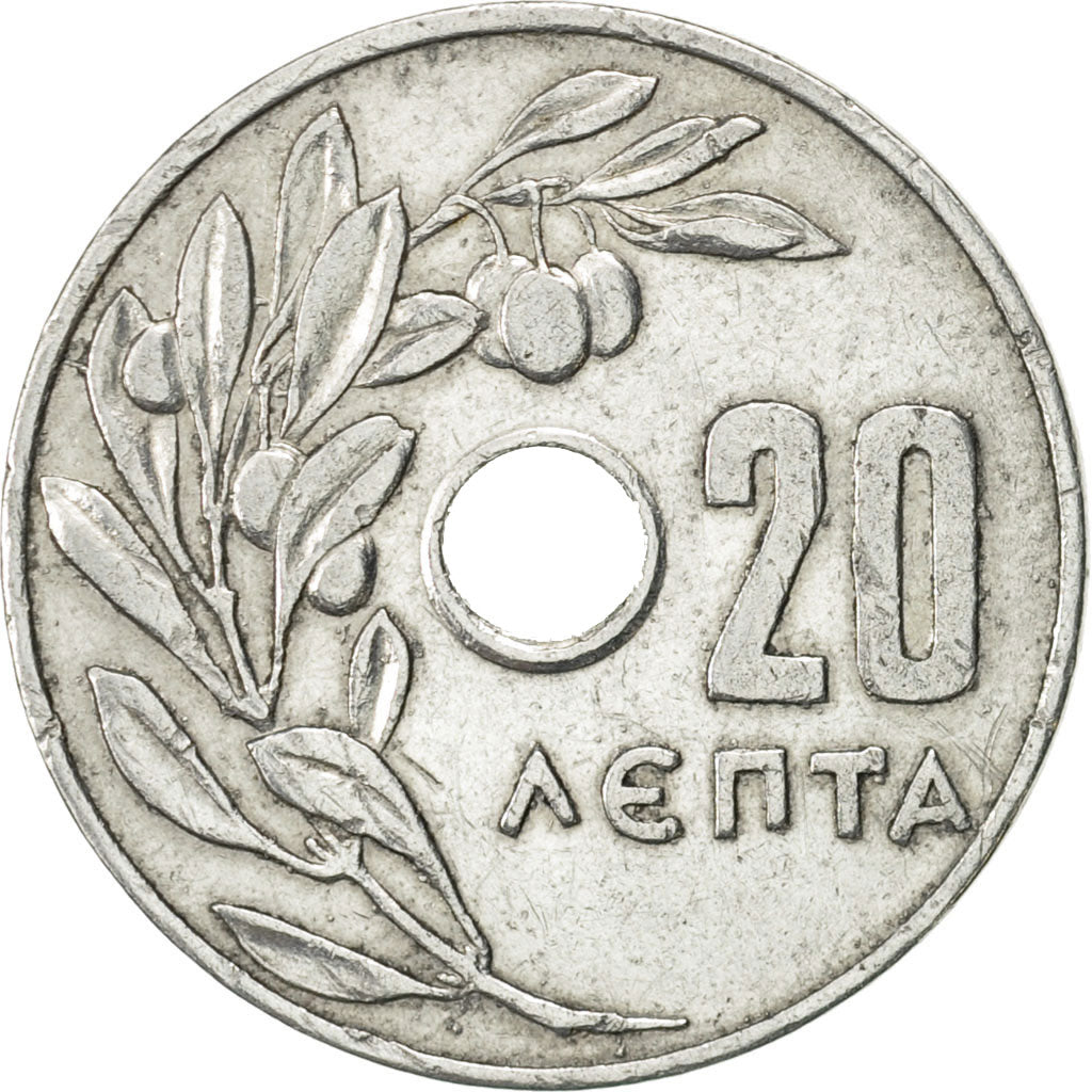 Coin, Greece, 20 Lepta, 1964, AU(50-53), Aluminum, KM:79