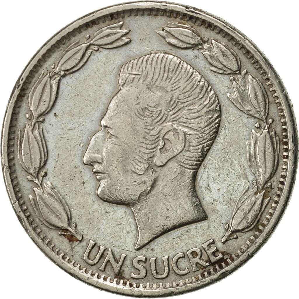 Coin, Ecuador, Sucre, Un, 1970, AU(50-53), Nickel Clad Steel, KM:78b