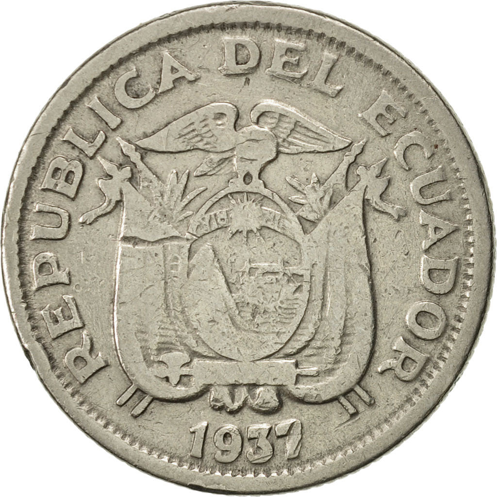 Coin, Ecuador, Sucre, Un, 1937, VF(30-35), Nickel, KM:78.1