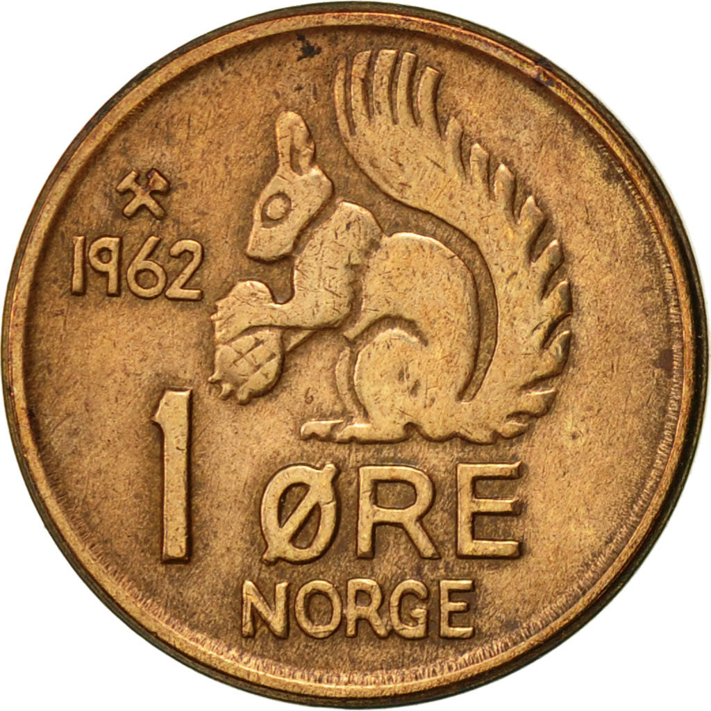 Coin, Norway, Olav V, Ore, 1962, AU(50-53), Bronze, KM:403