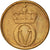 Moneda, Noruega, Olav V, Ore, 1966, MBC+, Bronce, KM:403