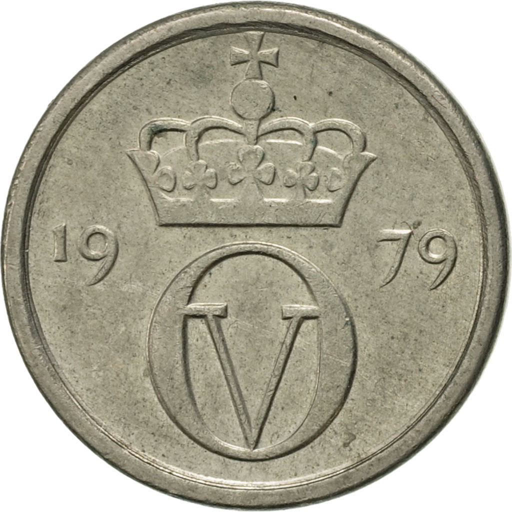 Münze, Norwegen, Olav V, 10 Öre, 1979, SS+, Copper-nickel, KM:416