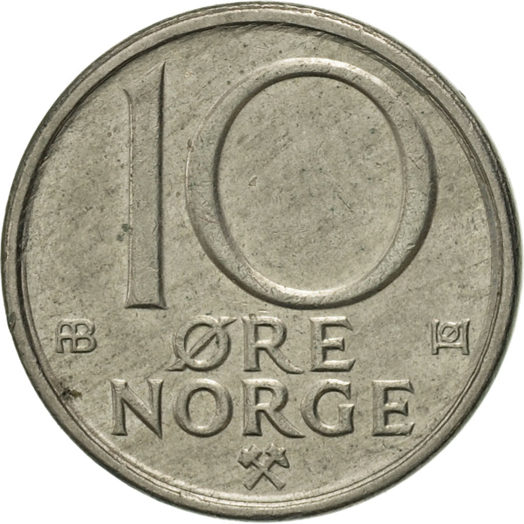 Münze, Norwegen, Olav V, 10 Öre, 1979, SS+, Copper-nickel, KM:416