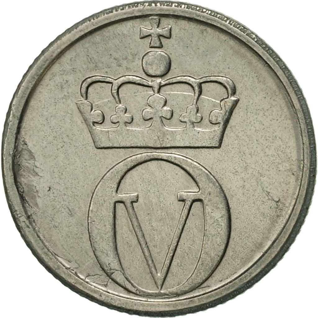 Monnaie, Norvège, Olav V, 10 Öre, 1966, TTB+, Copper-nickel, KM:411