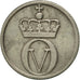 Moneta, Norwegia, Olav V, 10 Öre, 1963, AU(50-53), Miedź-Nikiel, KM:411