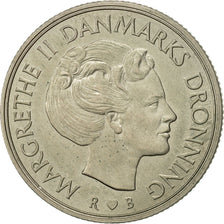 Coin, Denmark, Margrethe II, Krone, 1986, Copenhagen, AU(50-53), Copper-nickel