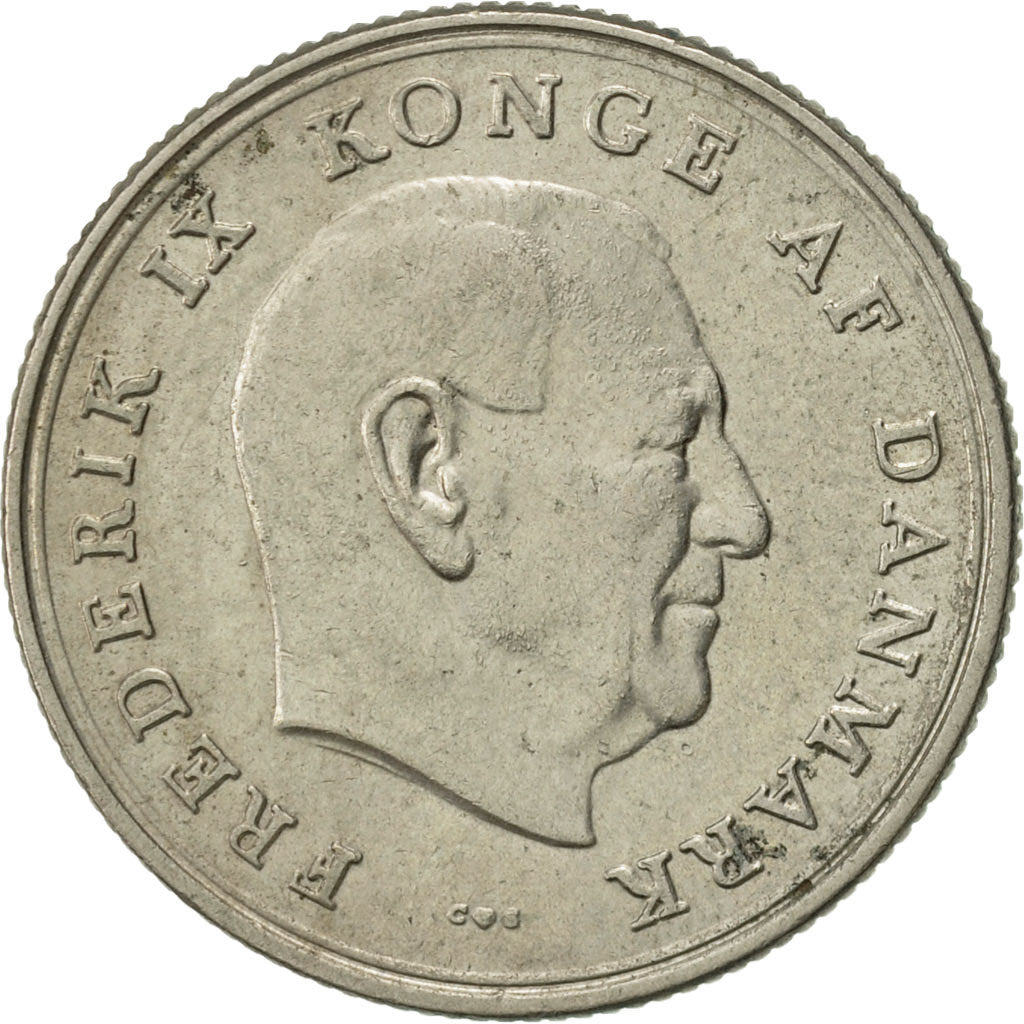 Monnaie, Danemark, Frederik IX, Krone, 1963, Copenhagen, TTB+, Copper-nickel