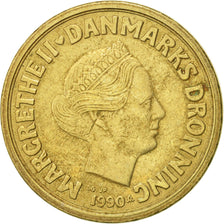 Coin, Denmark, Margrethe II, 10 Kroner, 1990, Copenhagen, AU(50-53)