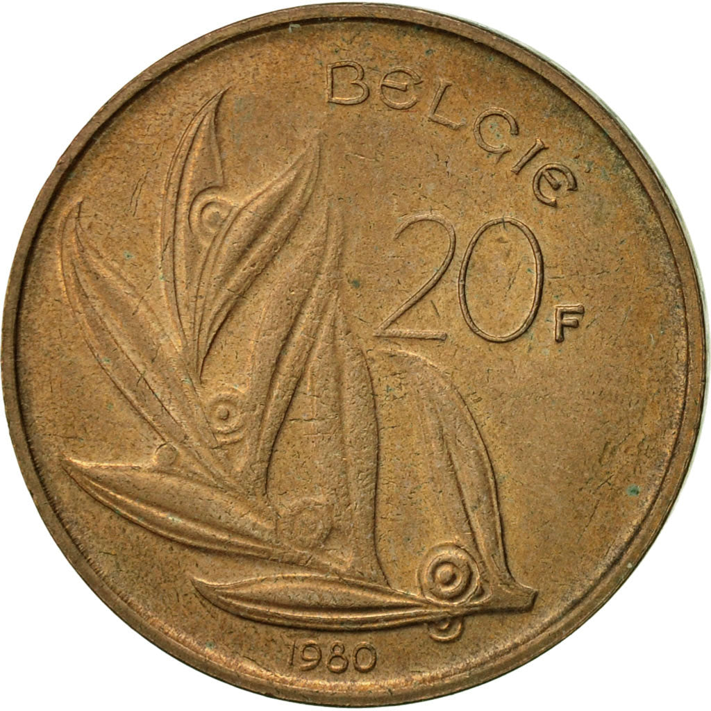 Monnaie, Belgique, 20 Francs, 20 Frank, 1980, TTB+, Nickel-Bronze, KM:160