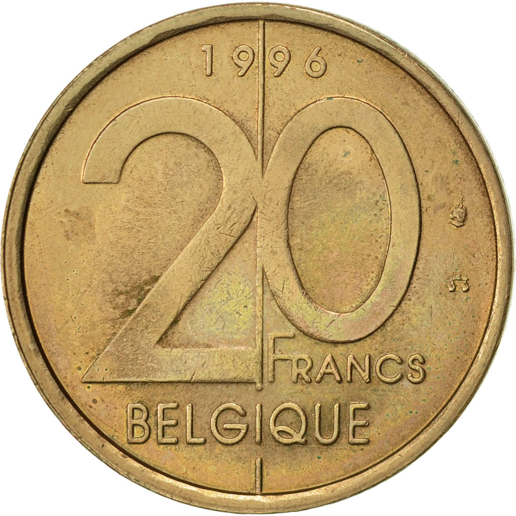 Belgium, Albert II, 20 Francs, 20 Frank, 1996, Brussels, AU(50-53)