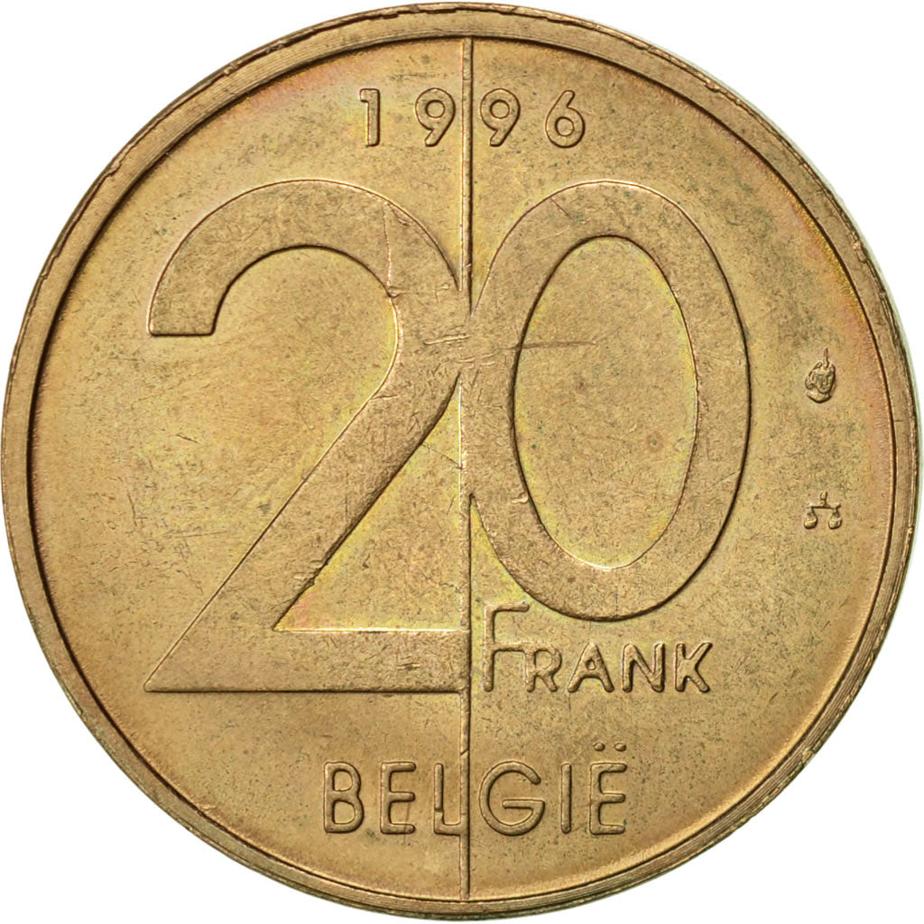 Belgium, Albert II, 20 Francs, 20 Frank, 1996, Brussels, AU(50-53)