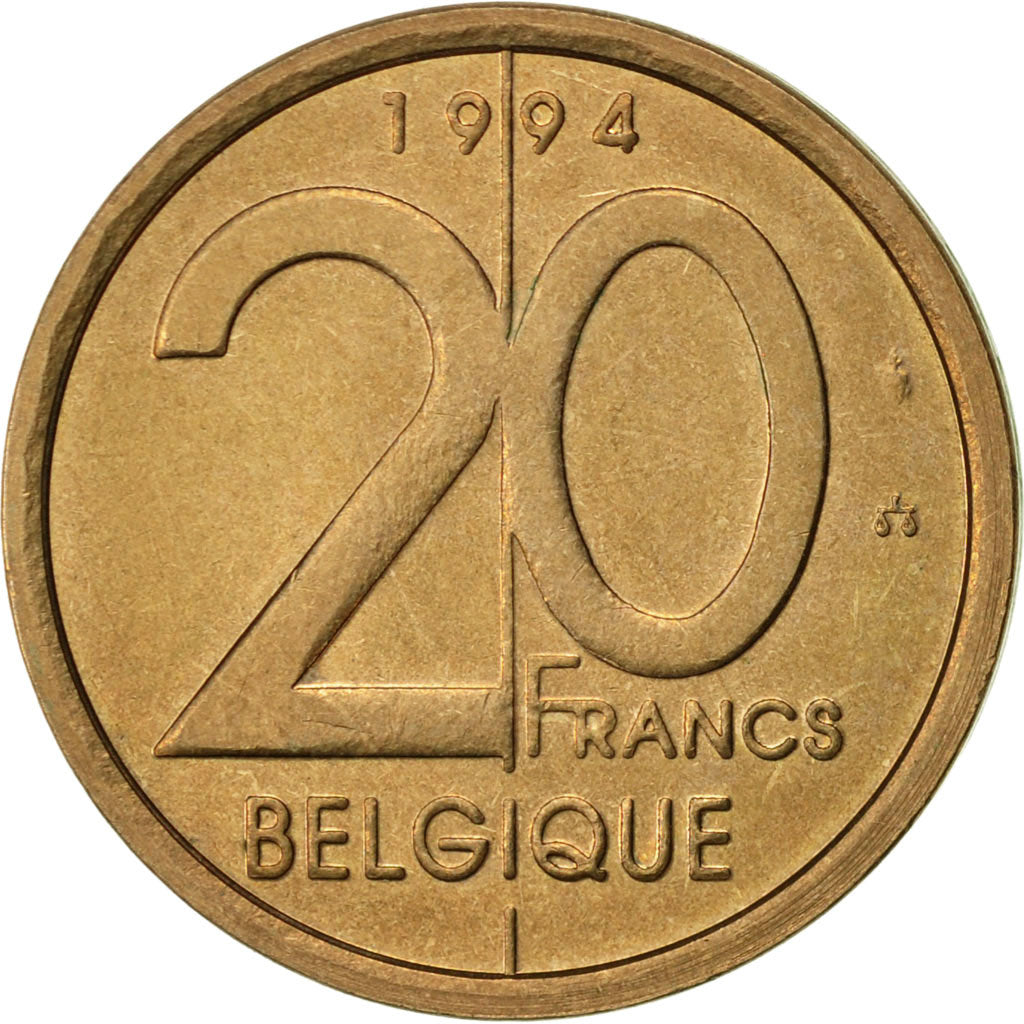 Belgien, Albert II, 20 Francs, 20 Frank, 1994, Brussels, SS+, Nickel-Bronze