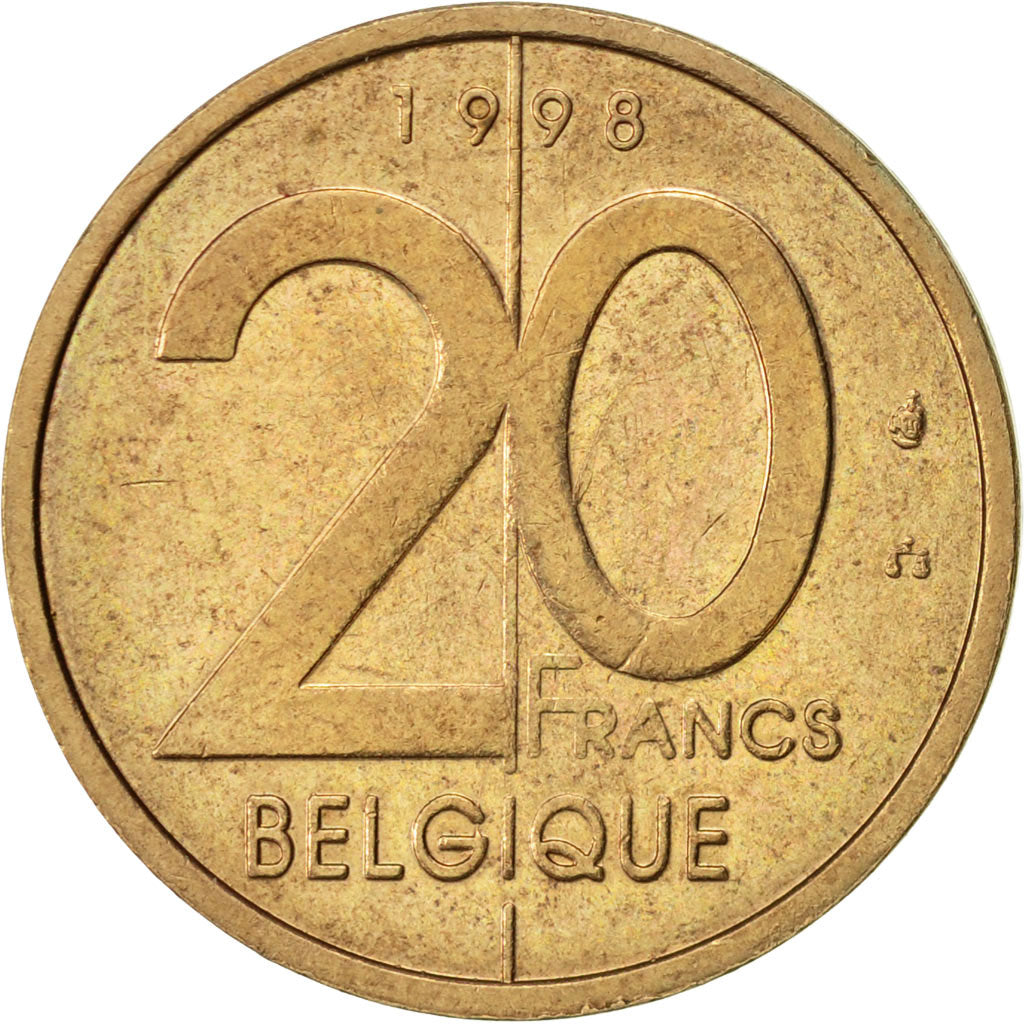 Belgium, Albert II, 20 Francs, 20 Frank, 1998, Brussels, AU(50-53)