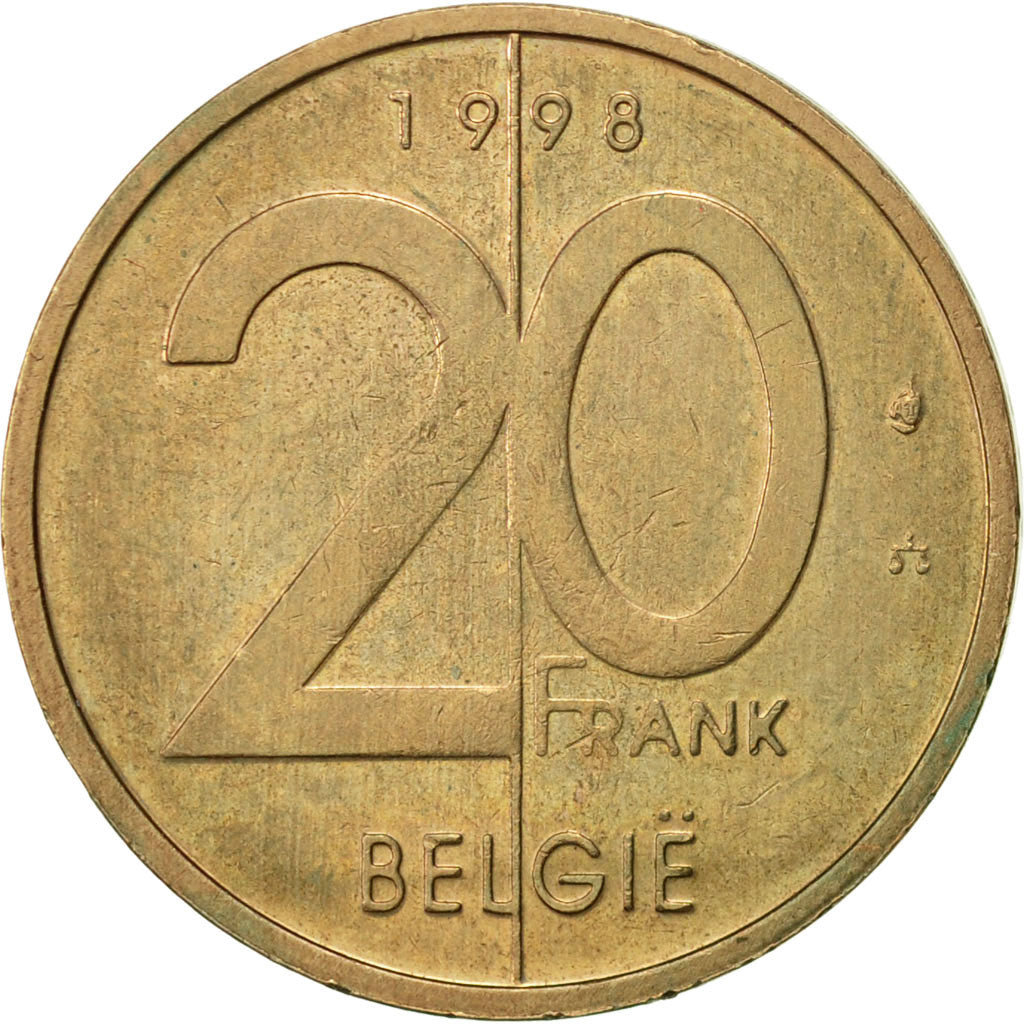 Belgium, Albert II, 20 Francs, 20 Frank, 1998, Brussels, AU(50-53)