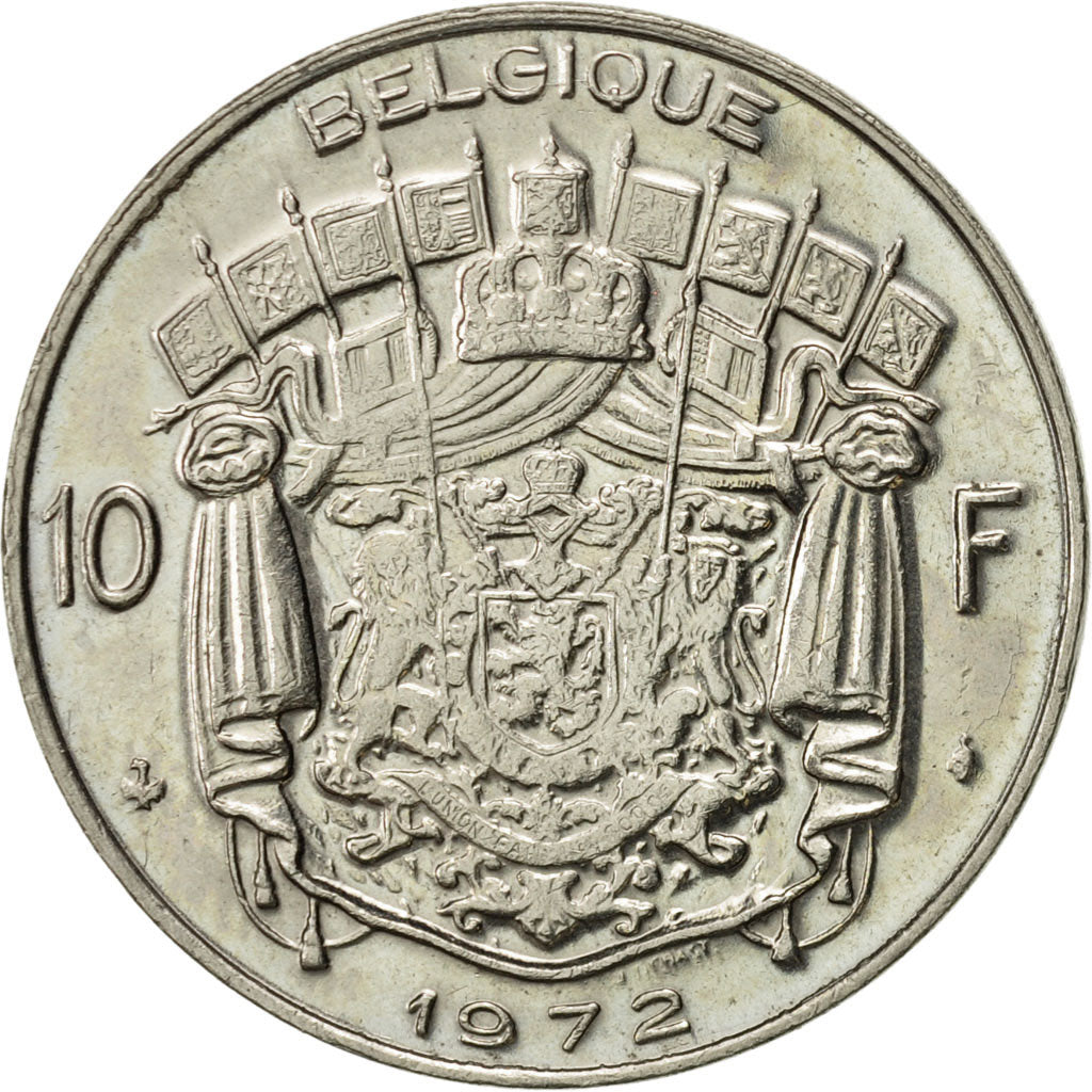 Coin, Belgium, 10 Francs, 10 Frank, 1972, Brussels, AU(55-58), Nickel, KM:155.1