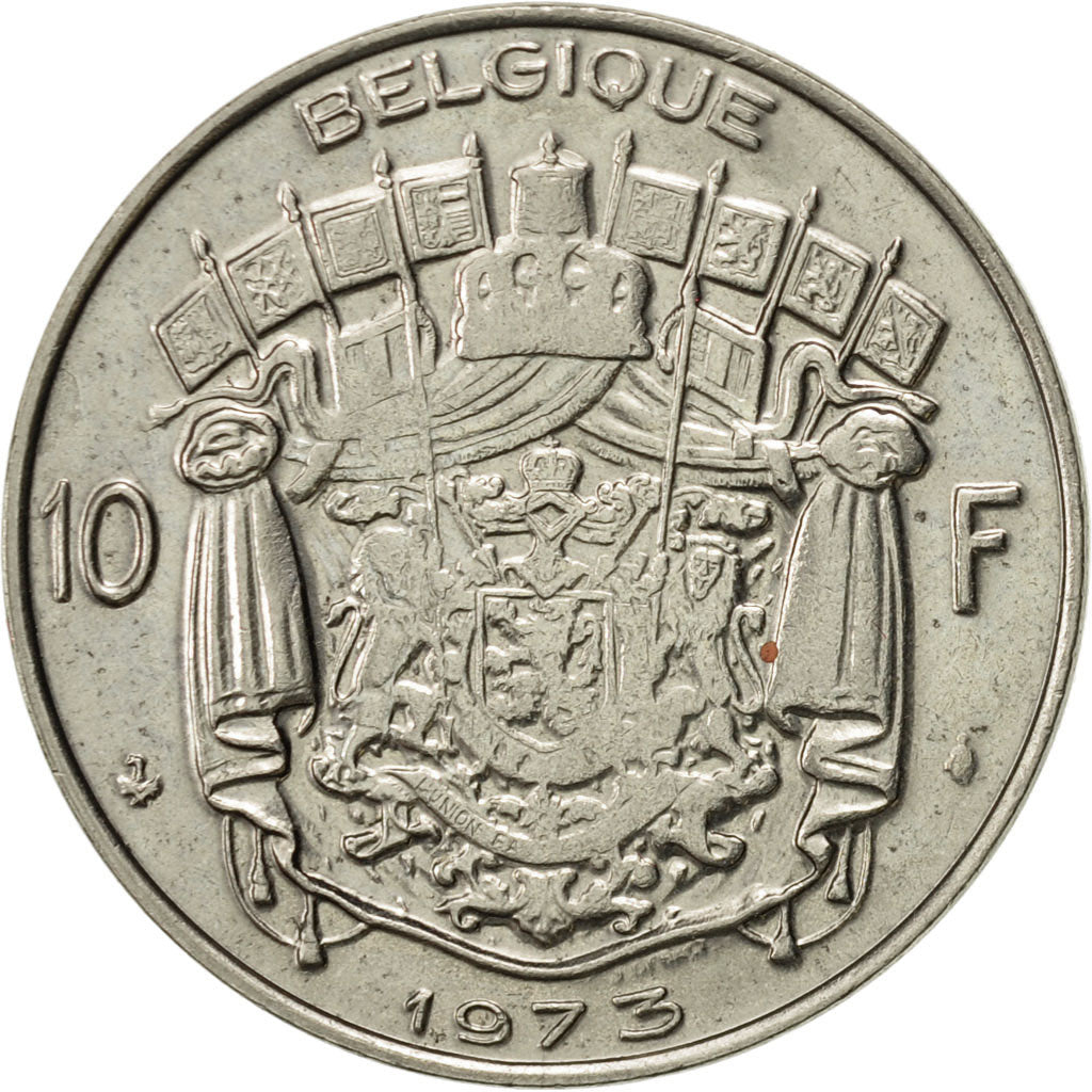 Moneta, Belgio, 10 Francs, 10 Frank, 1973, Brussels, SPL-, Nichel, KM:155.1