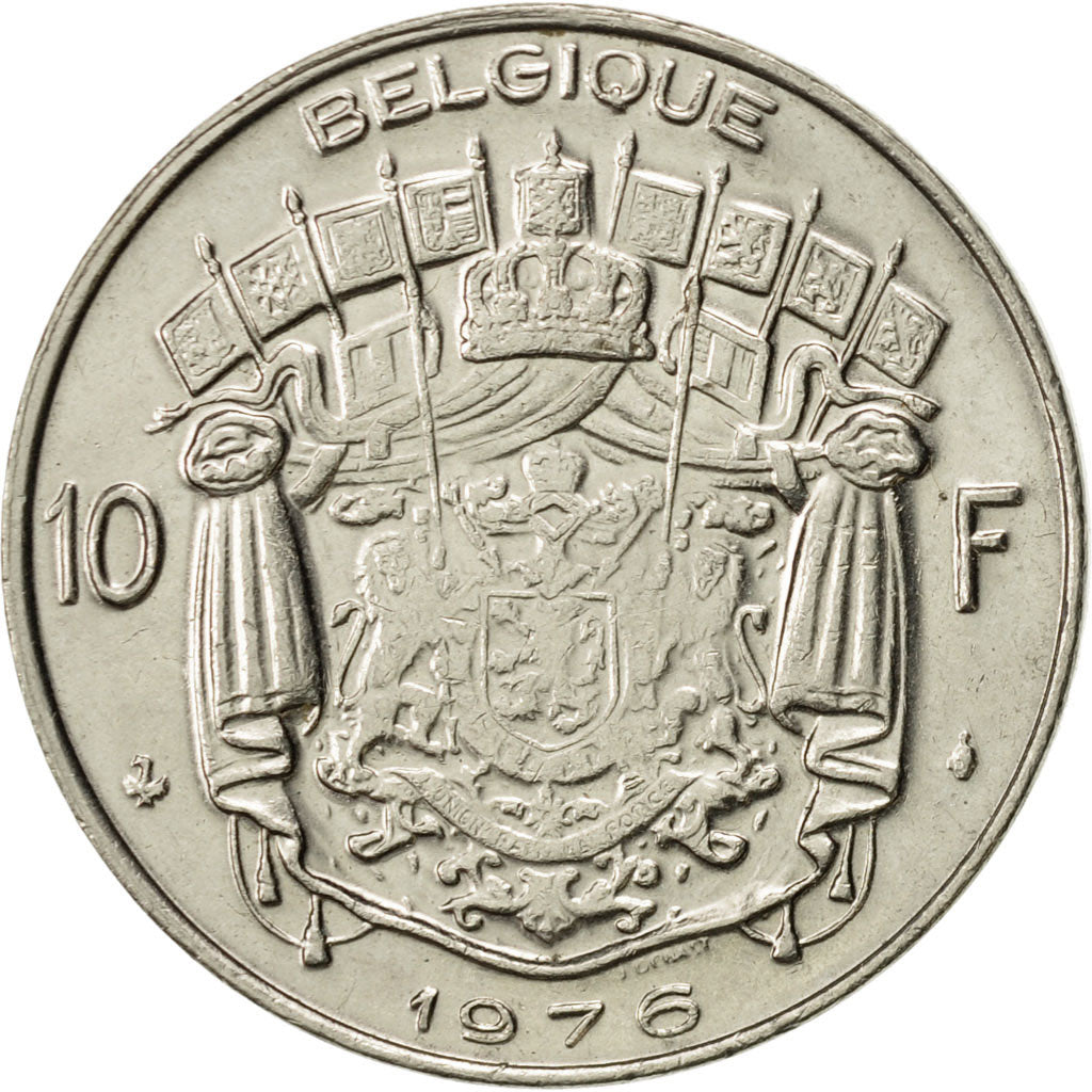 Coin, Belgium, 10 Francs, 10 Frank, 1976, Brussels, AU(55-58), Nickel, KM:155.1