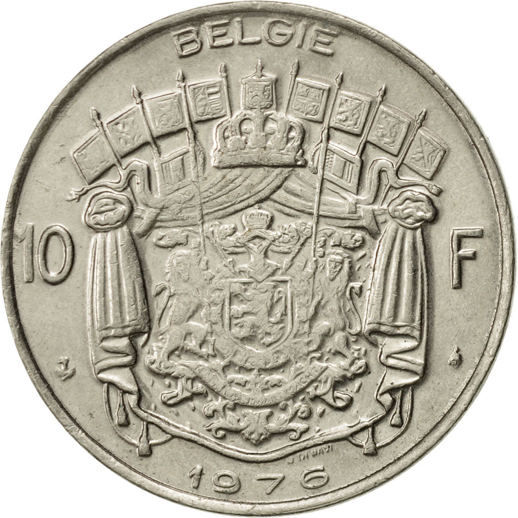 Coin, Belgium, 10 Francs, 10 Frank, 1976, Brussels, AU(55-58), Nickel, KM:156.1