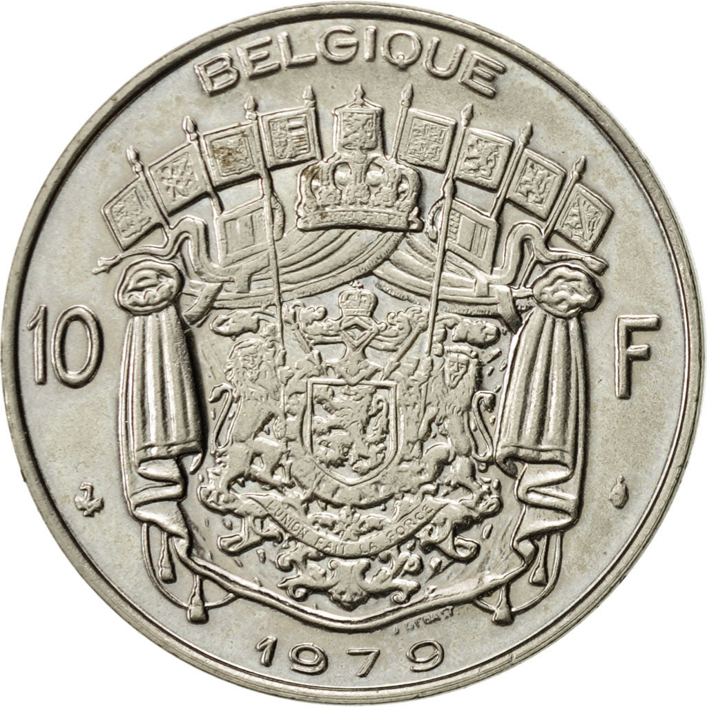 Coin, Belgium, 10 Francs, 10 Frank, 1979, Brussels, AU(55-58), Nickel, KM:155.1