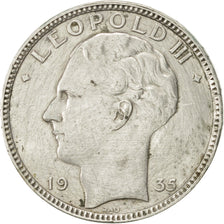 Coin, Belgium, 20 Francs, 20 Frank, 1935, AU(50-53), Silver, KM:105