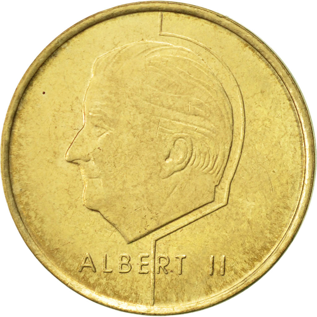 Moneda, Bélgica, Albert II, 5 Francs, 5 Frank, 1998, Brussels, MBC+, Aluminio -