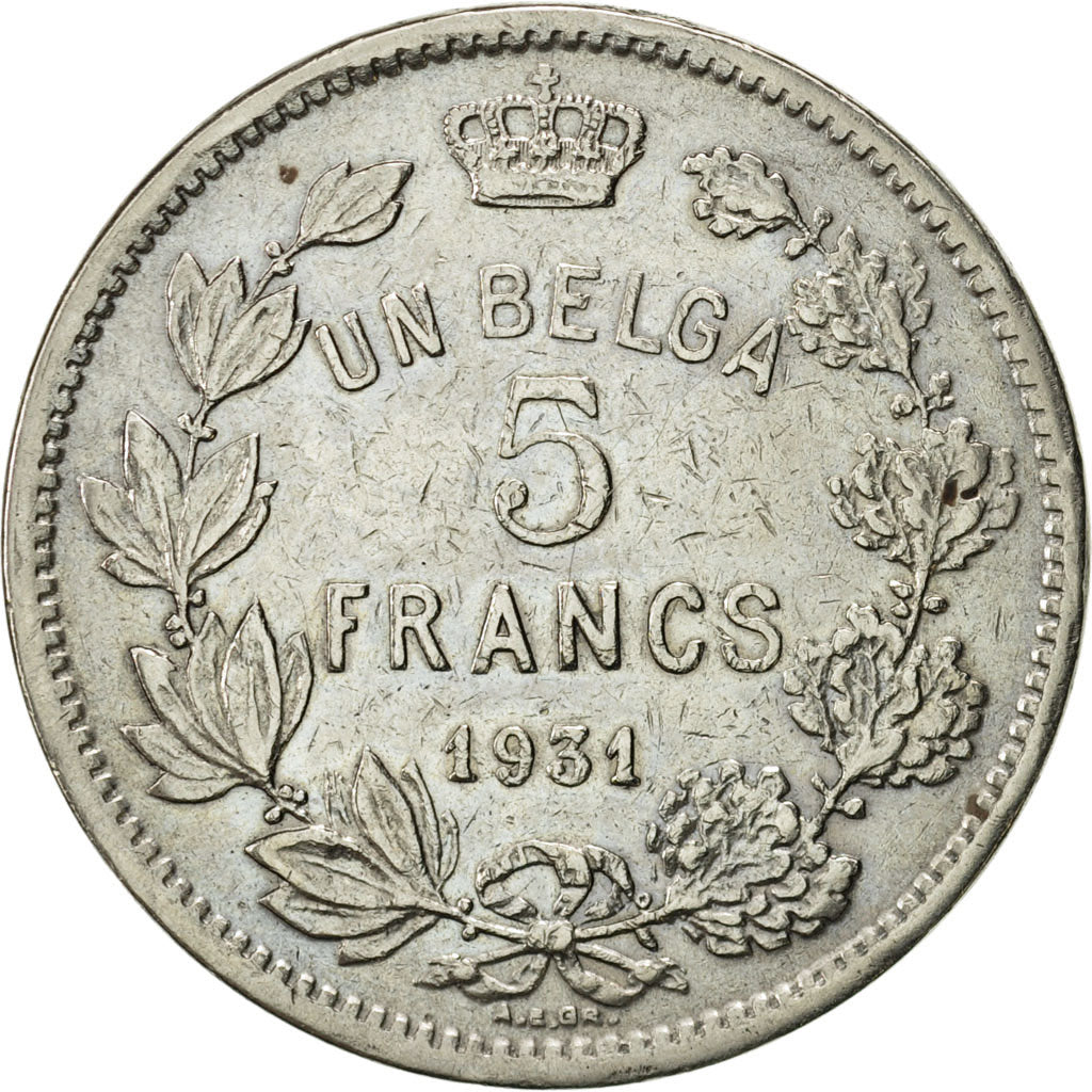 Monnaie, Belgique, 5 Francs, 5 Frank, 1931, TTB+, Nickel, KM:97.1