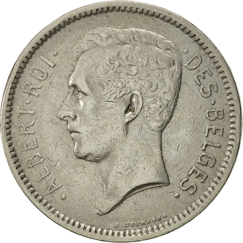 Coin, Belgium, 5 Francs, 5 Frank, 1930, AU(50-53), Nickel, KM:97.1