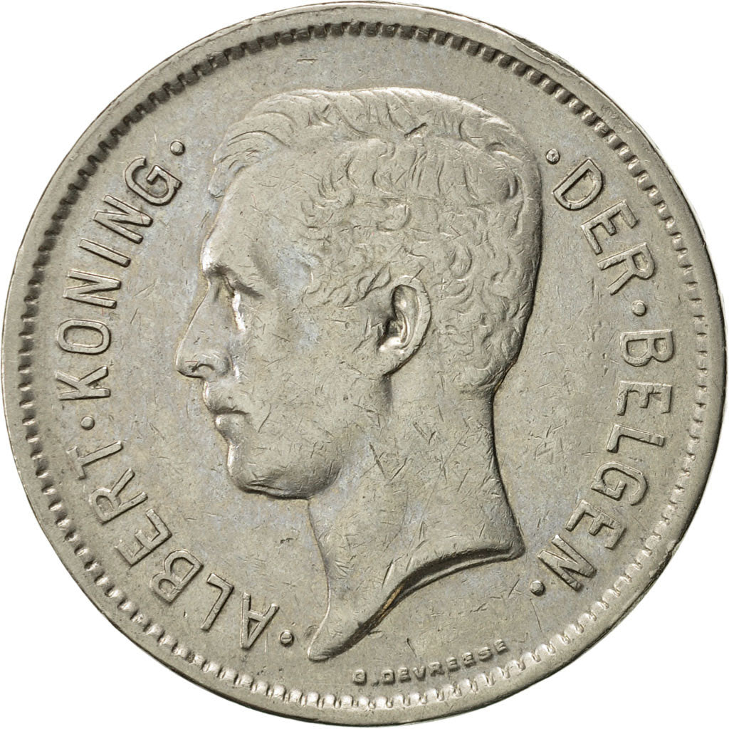 Coin, Belgium, 5 Francs, 5 Frank, 1930, AU(50-53), Nickel, KM:98