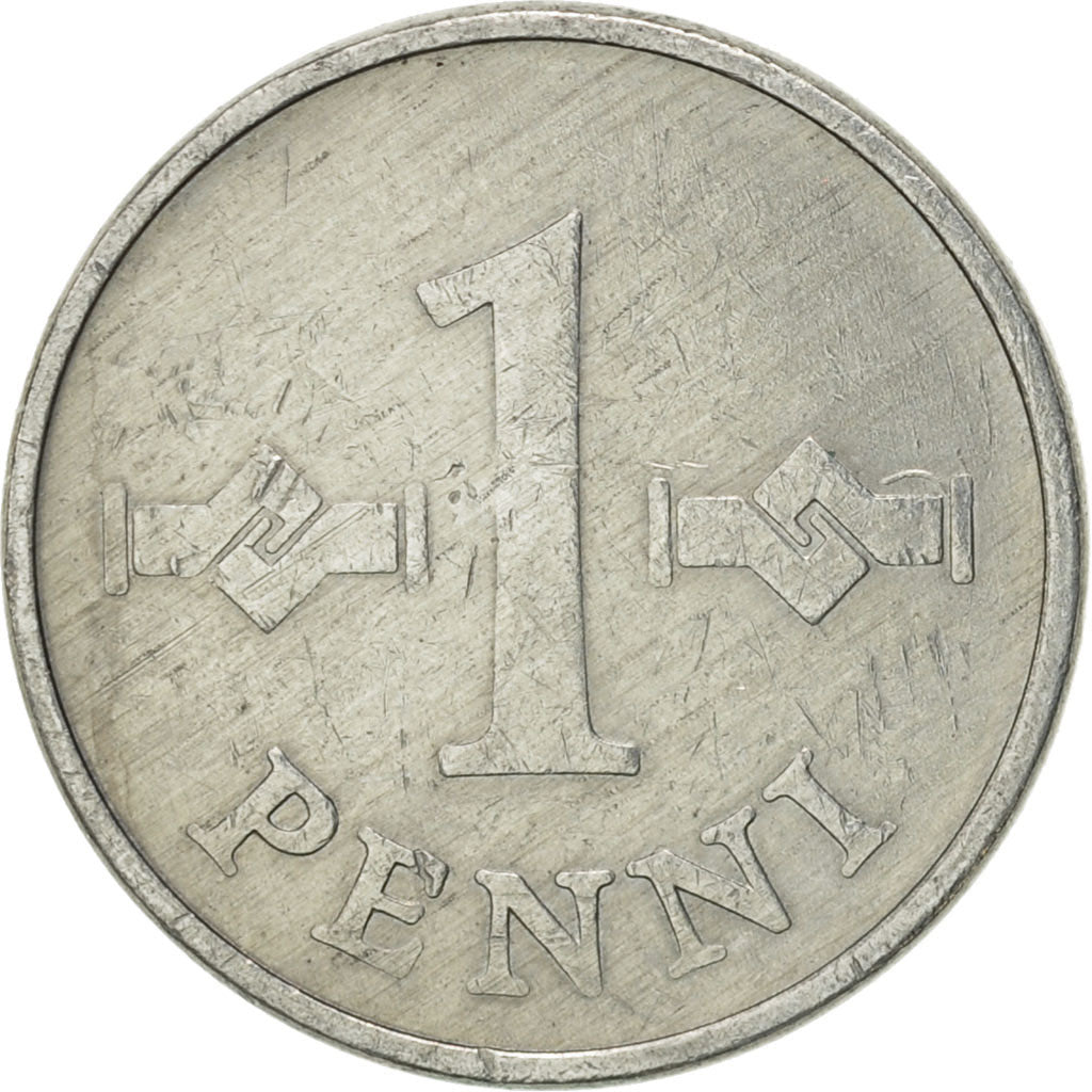Coin, Finland, Penni, 1972, AU(50-53), Aluminum, KM:44a
