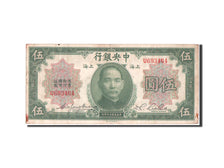 Biljet, China, 5 Dollars, 1930, TB+