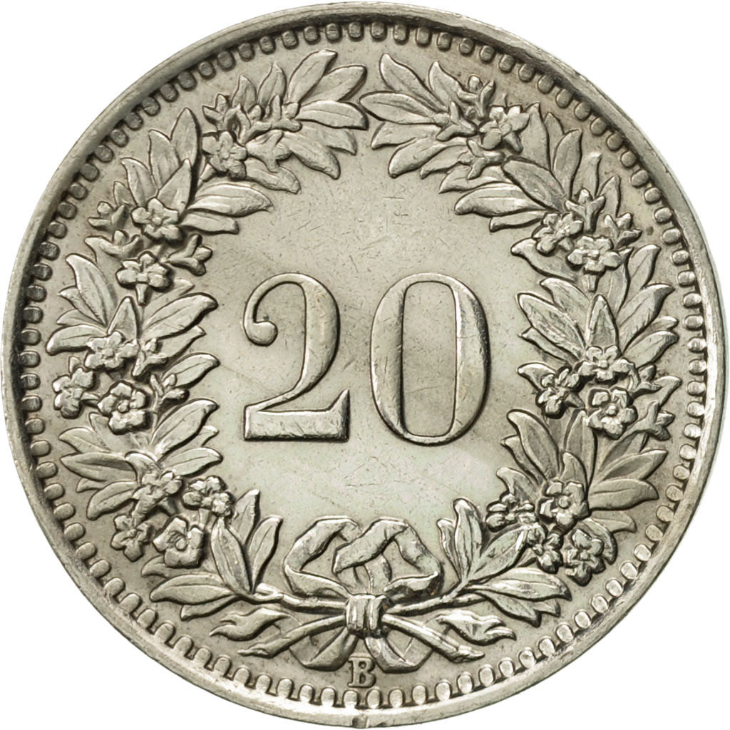 Moneta, Svizzera, 20 Rappen, 1939, Bern, SPL-, Rame-nichel, KM:29a