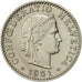 Coin, Switzerland, 20 Rappen, 1951, Bern, AU(55-58), Copper-nickel, KM:29a