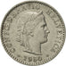 Coin, Switzerland, 20 Rappen, 1960, Bern, AU(55-58), Copper-nickel, KM:29a