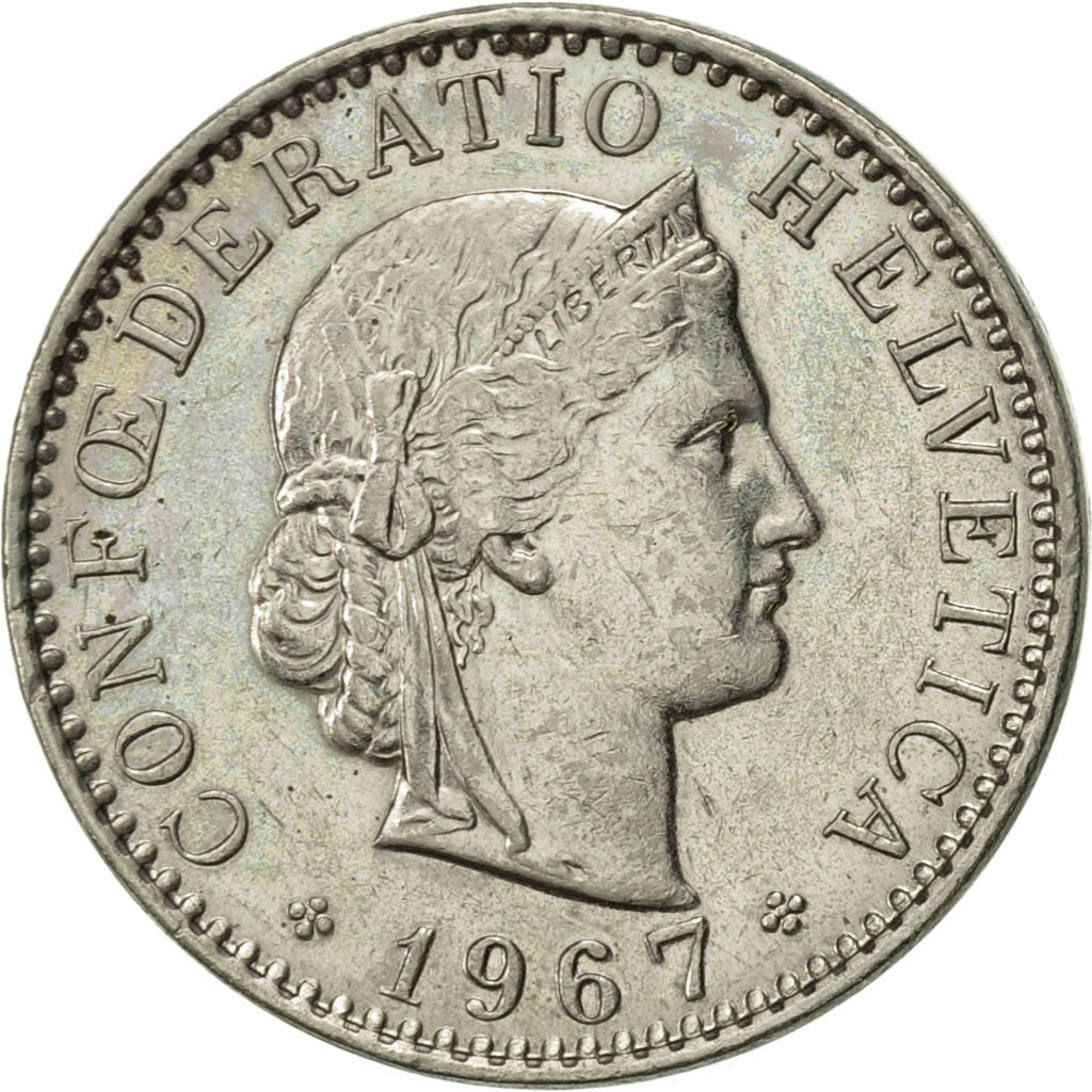 Monnaie, Suisse, 20 Rappen, 1967, Bern, SUP, Copper-nickel, KM:29a