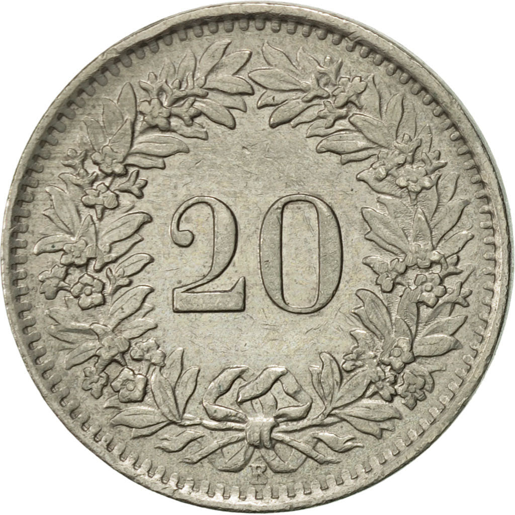Moneta, Svizzera, 20 Rappen, 1963, Bern, SPL-, Rame-nichel, KM:29a