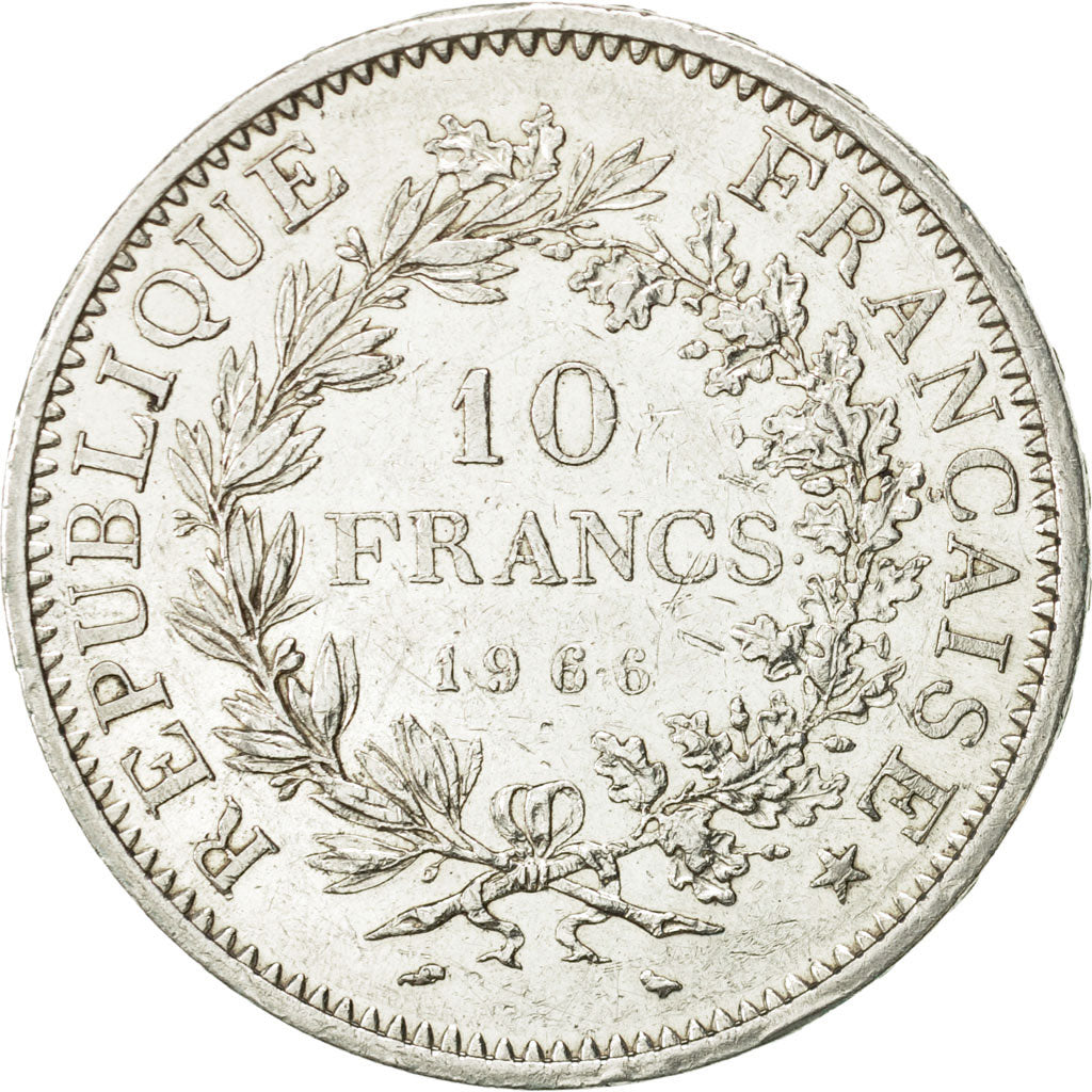 Moneta, Francia, Hercule, 10 Francs, 1966, Paris, BB+, Argento, KM:932