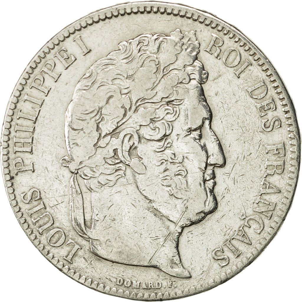 Moneta, Francia, Louis-Philippe, 5 Francs, 1834, Paris, BB, Argento, KM:749.1