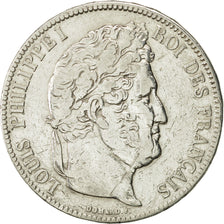 Moneta, Francia, Louis-Philippe, 5 Francs, 1834, Paris, BB, Argento, KM:749.1