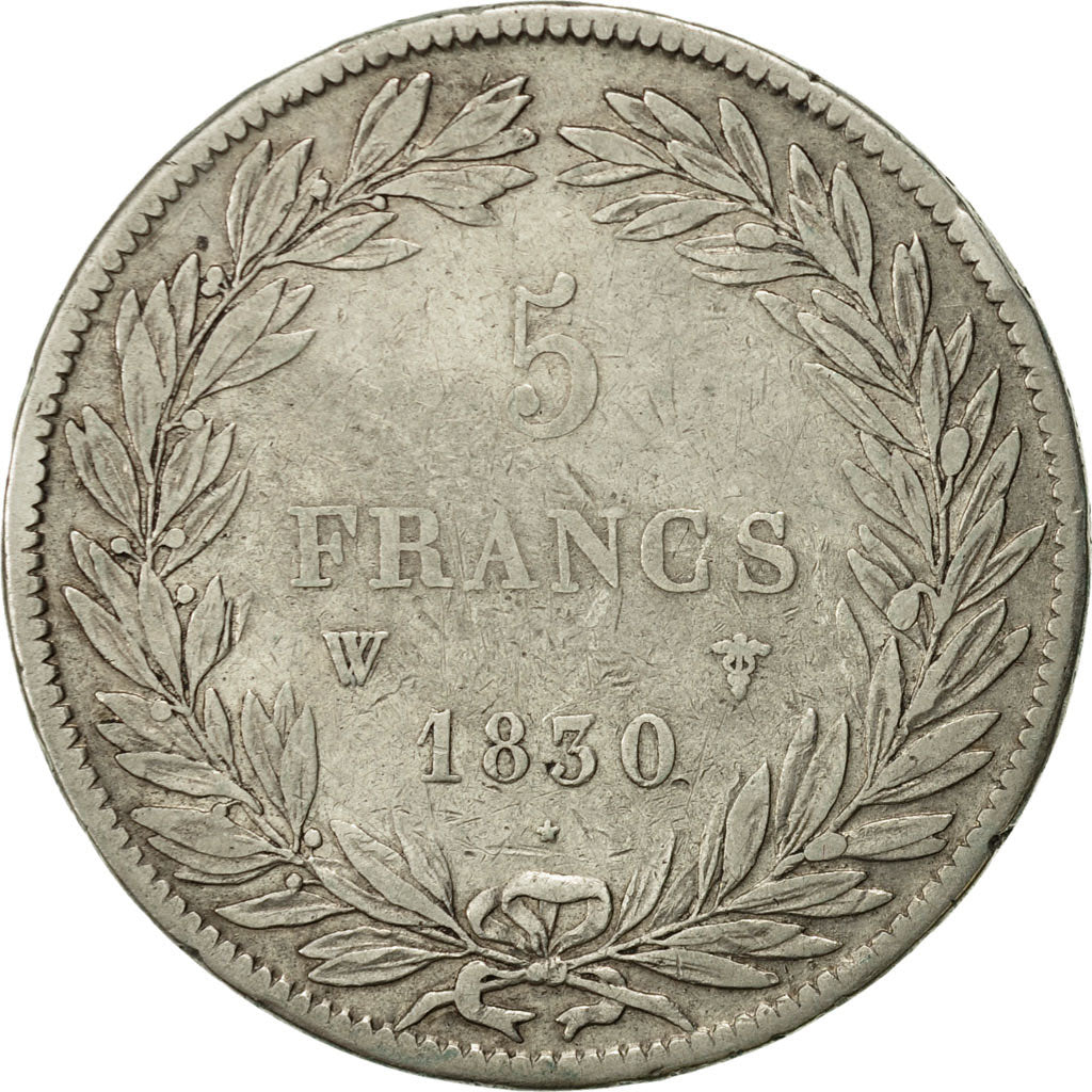 Coin, France, Louis-Philippe, 5 Francs, 1830, Lille, EF(40-45), Silver