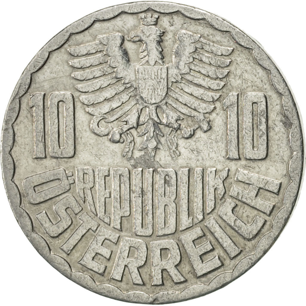 Coin, Austria, 10 Groschen, 1964, Vienna, AU(55-58), Aluminum, KM:2878