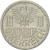 Coin, Austria, 10 Groschen, 1991, Vienna, AU(55-58), Aluminum, KM:2878