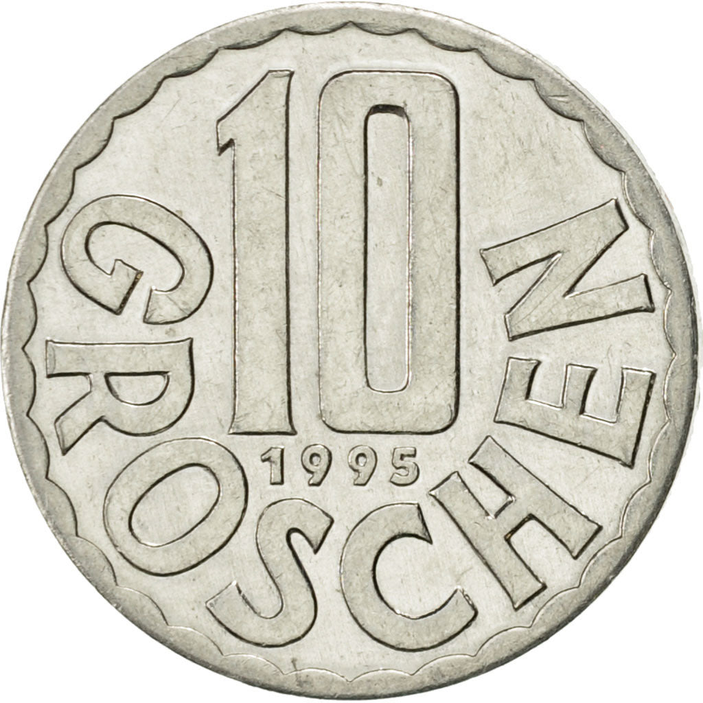 Coin, Austria, 10 Groschen, 1995, Vienna, AU(55-58), Aluminum, KM:2878
