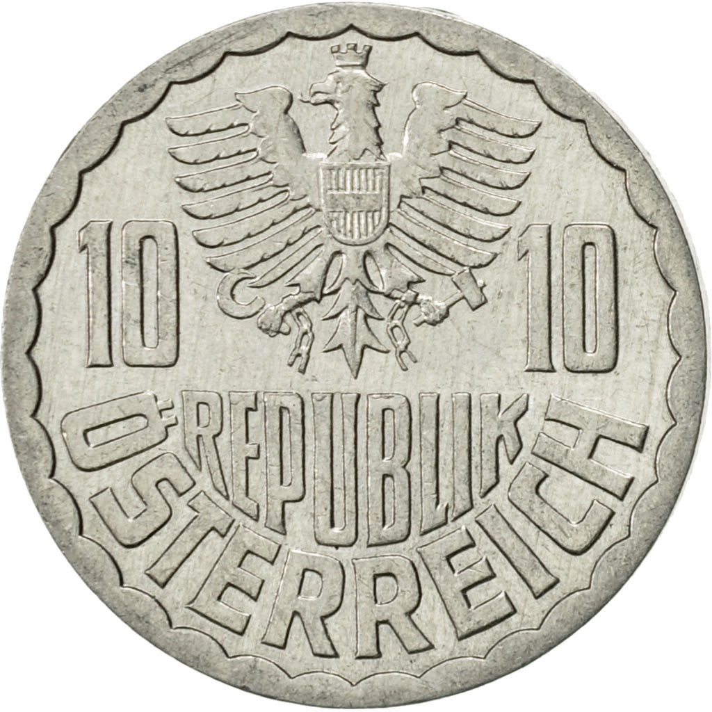 Coin, Austria, 10 Groschen, 1996, Vienna, AU(55-58), Aluminum, KM:2878