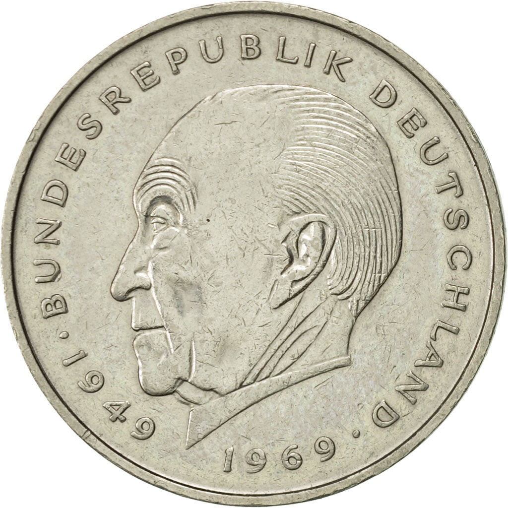 Coin, GERMANY - FEDERAL REPUBLIC, 2 Mark, 1977, Stuttgart, AU(55-58)