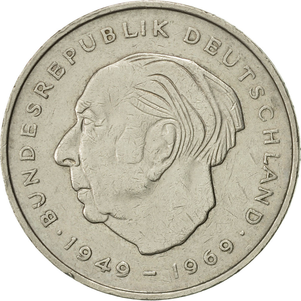 Bundesrepublik Deutschland, 2 Mark, 1975, Hambourg, VZ, Copper-Nickel Clad
