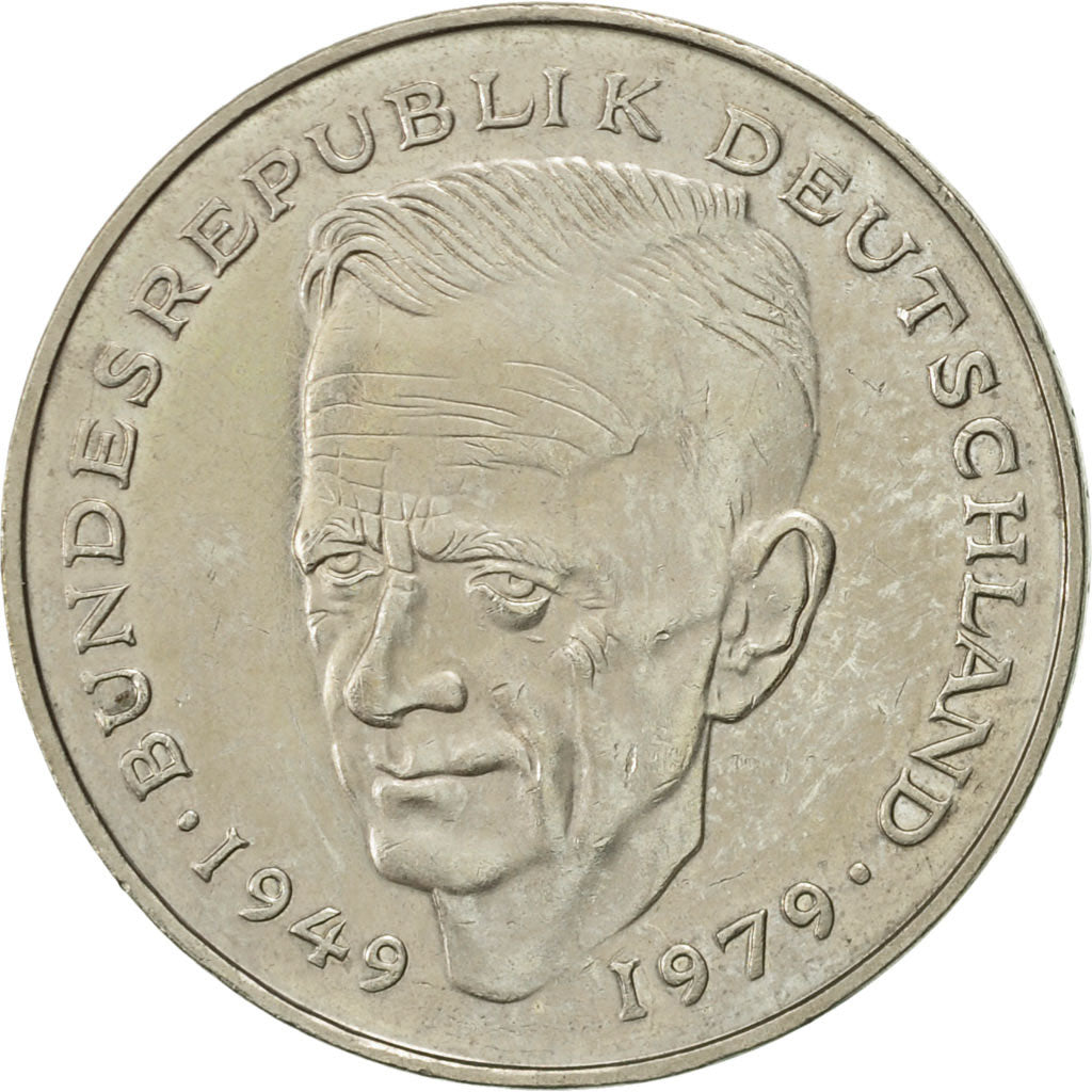 Coin, GERMANY - FEDERAL REPUBLIC, 2 Mark, 1988, Munich, AU(55-58), Copper-Nickel