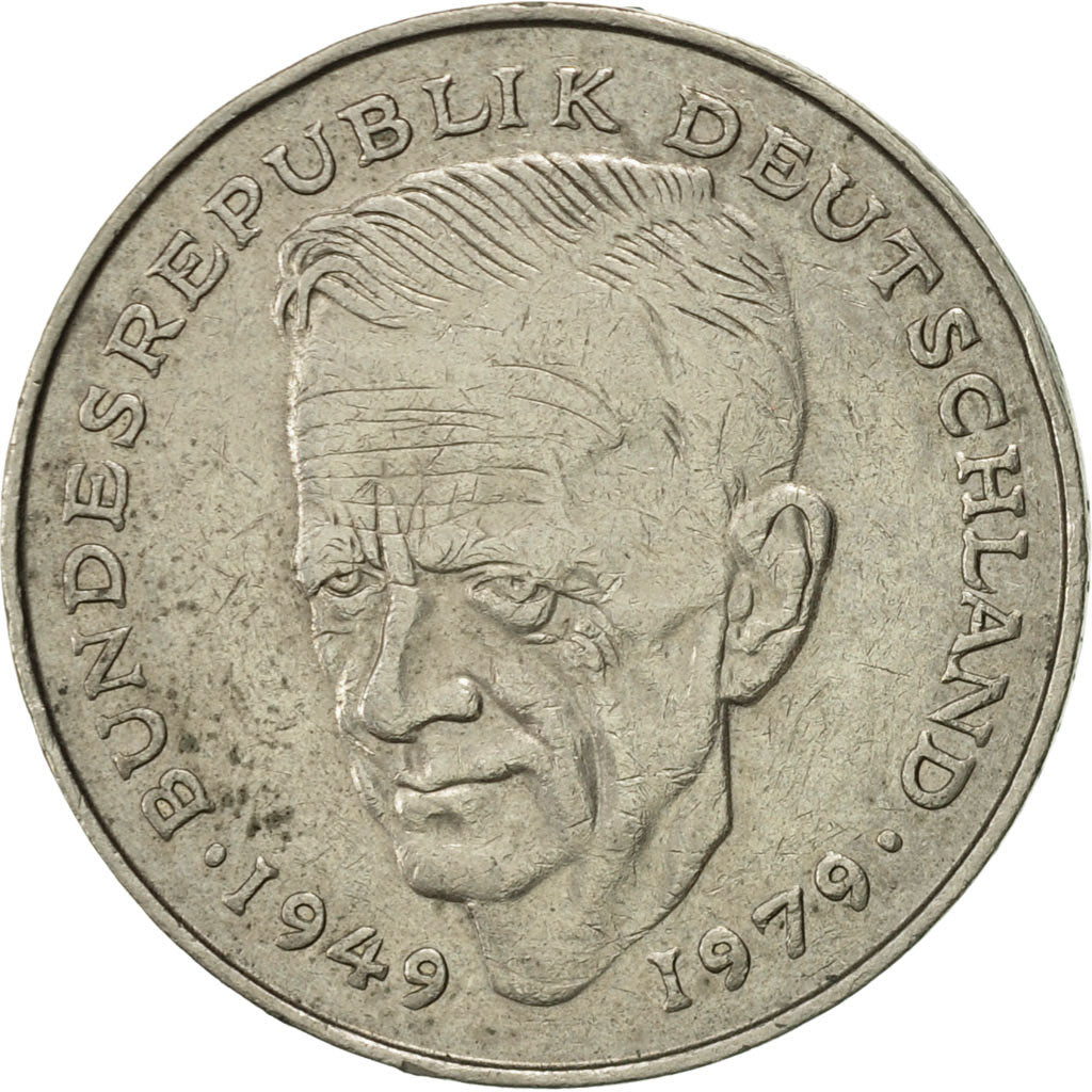 Coin, GERMANY - FEDERAL REPUBLIC, 2 Mark, 1980, Stuttgart, AU(55-58)