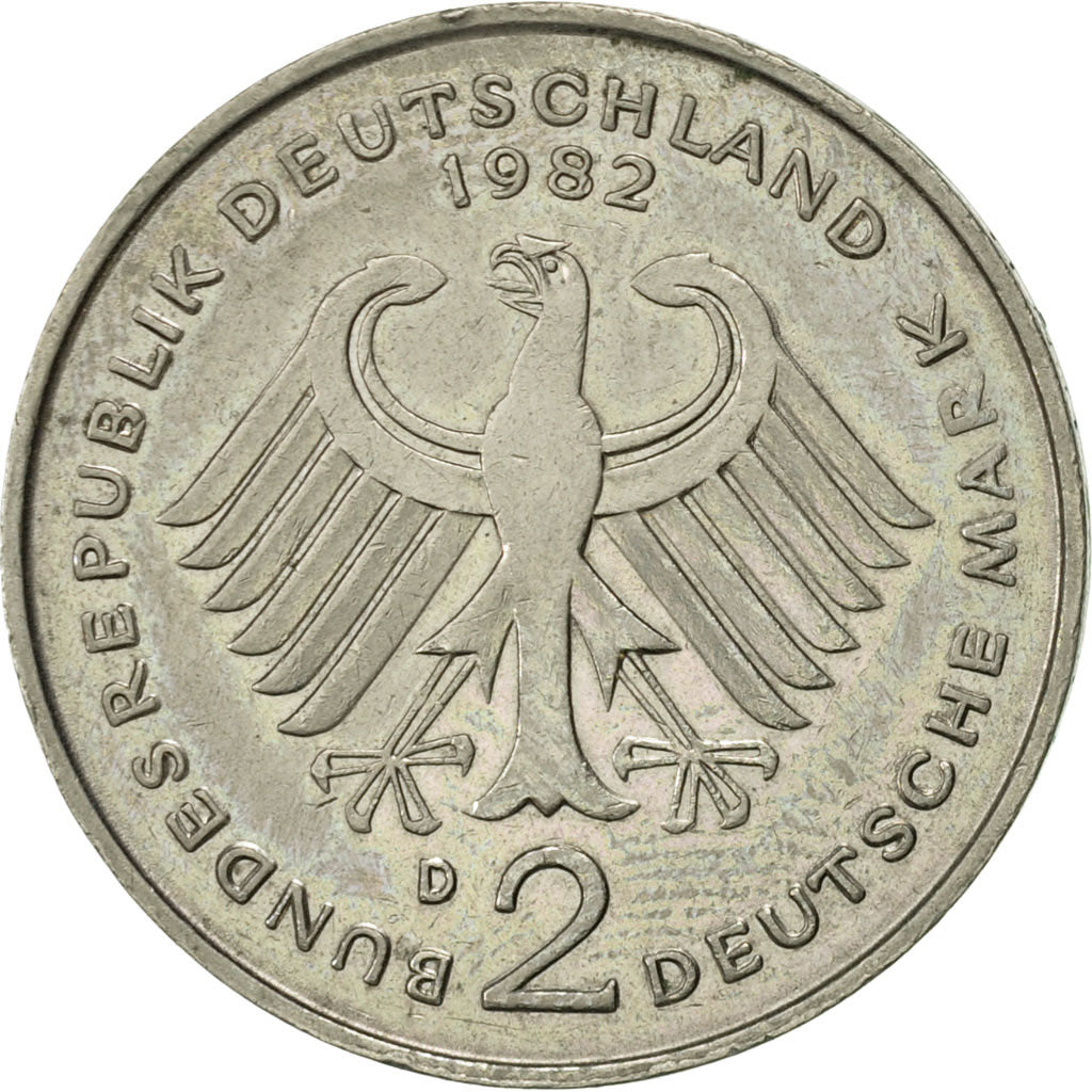 Moneda, ALEMANIA - REPÚBLICA FEDERAL, 2 Mark, 1982, Munich, EBC, Cobre -