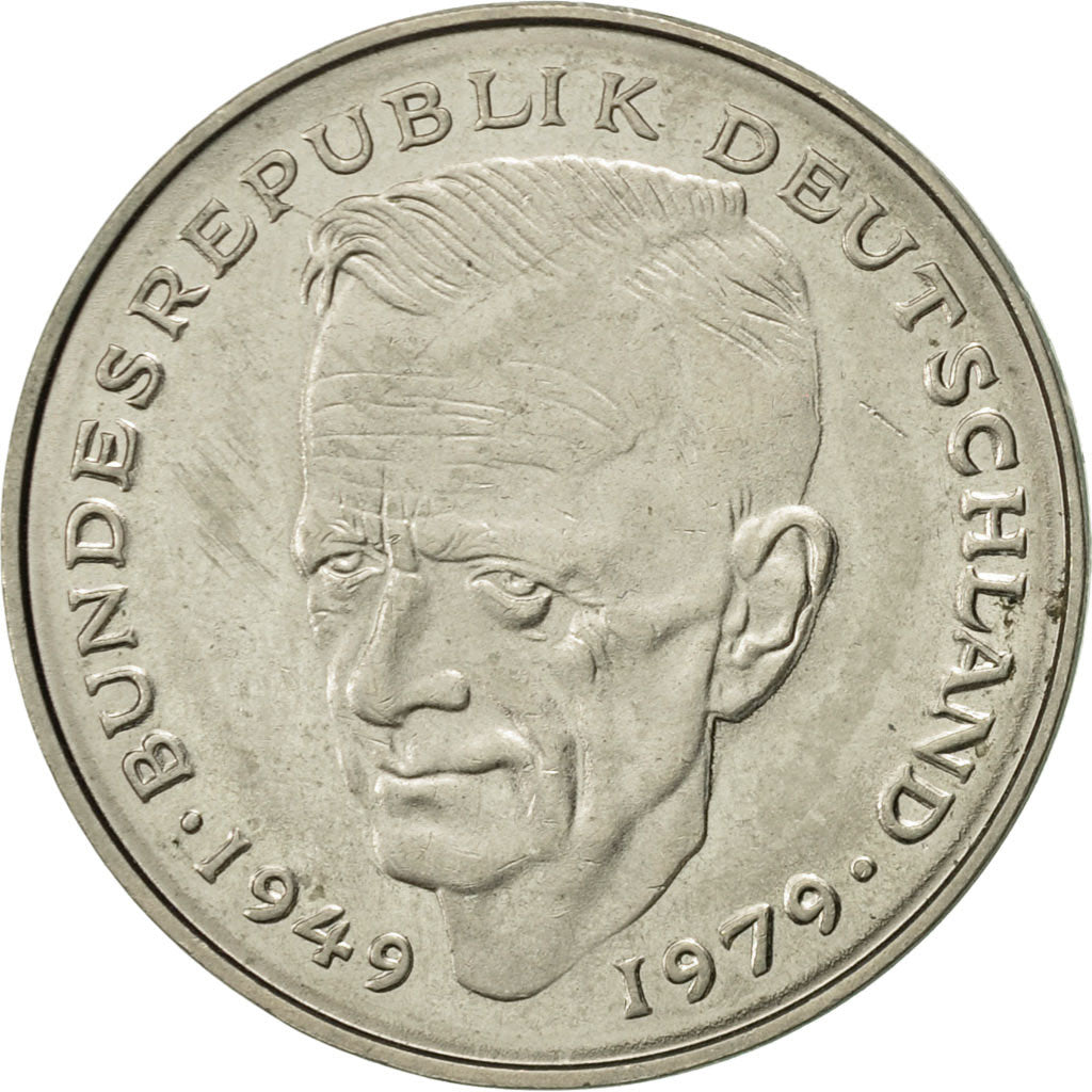 GERMANY - FEDERAL REPUBLIC, 2 Mark, 1982, Karlsruhe, AU(55-58), Copper-Nickel
