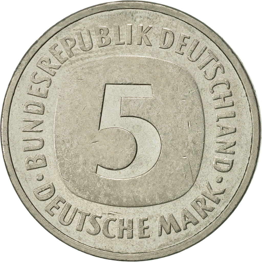 Coin, GERMANY - FEDERAL REPUBLIC, 5 Mark, 1987, Stuttgart, AU(50-53)